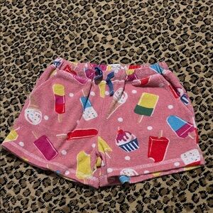 Mini Boden Girls Size 10 Pink Ice Cream & Popsicle Terry Shorts